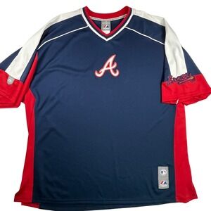 Majestic Atlanta Braves XXL Pullover Jersey Shirt MLB Genuine